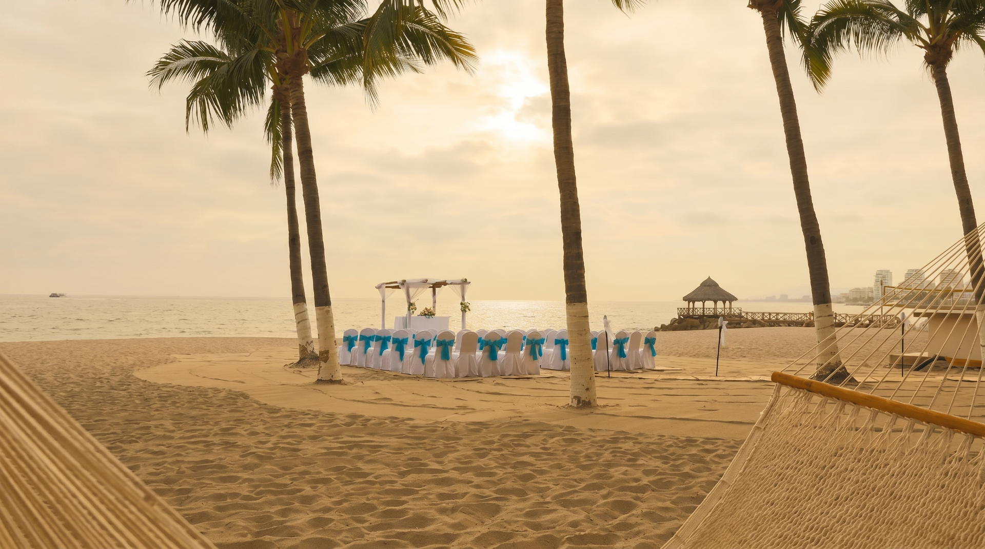 Beachfront wedding at Crown Paradise Golden Puerto Vallarta
